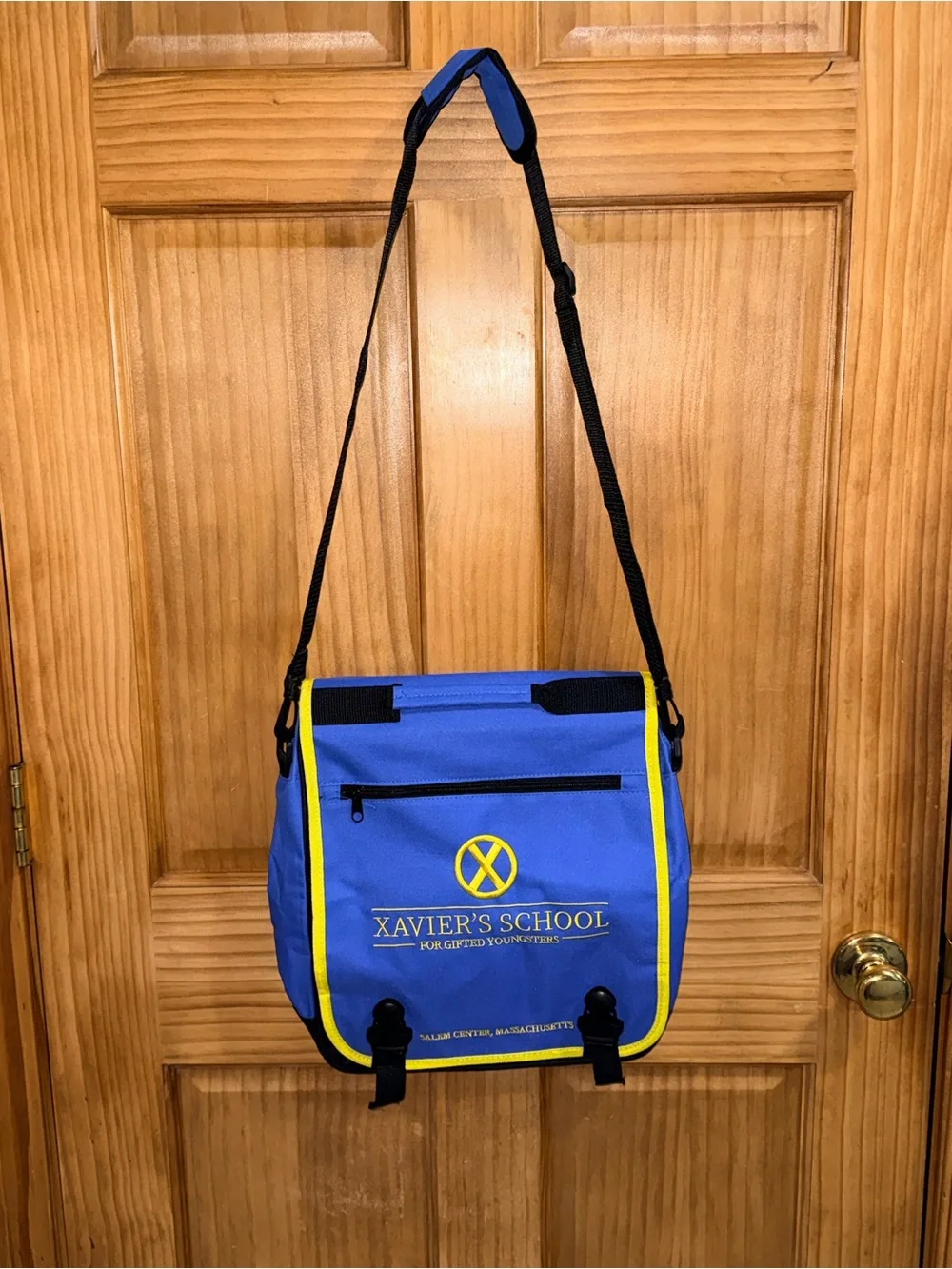 NWOT Loot Crate Blue & Yellow Xavier's School Messenger Bag -14.5x13x4